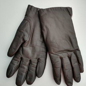 Fownes Fur Lined Brown Leather Women's Gloves